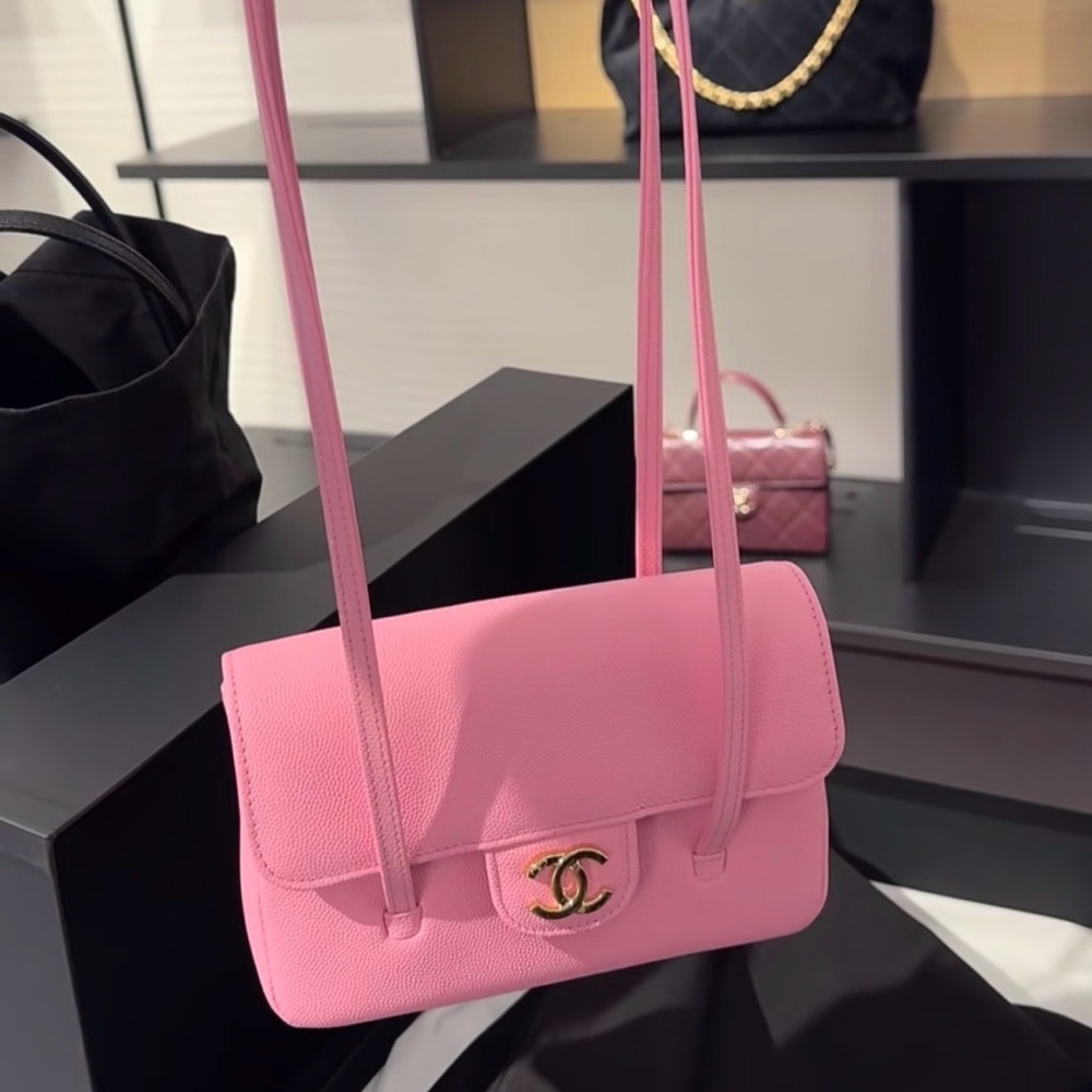 NWT Chanel SS26 preppy coco pink SLG
